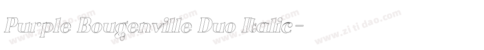 Purple Bougenville Duo Italic字体转换